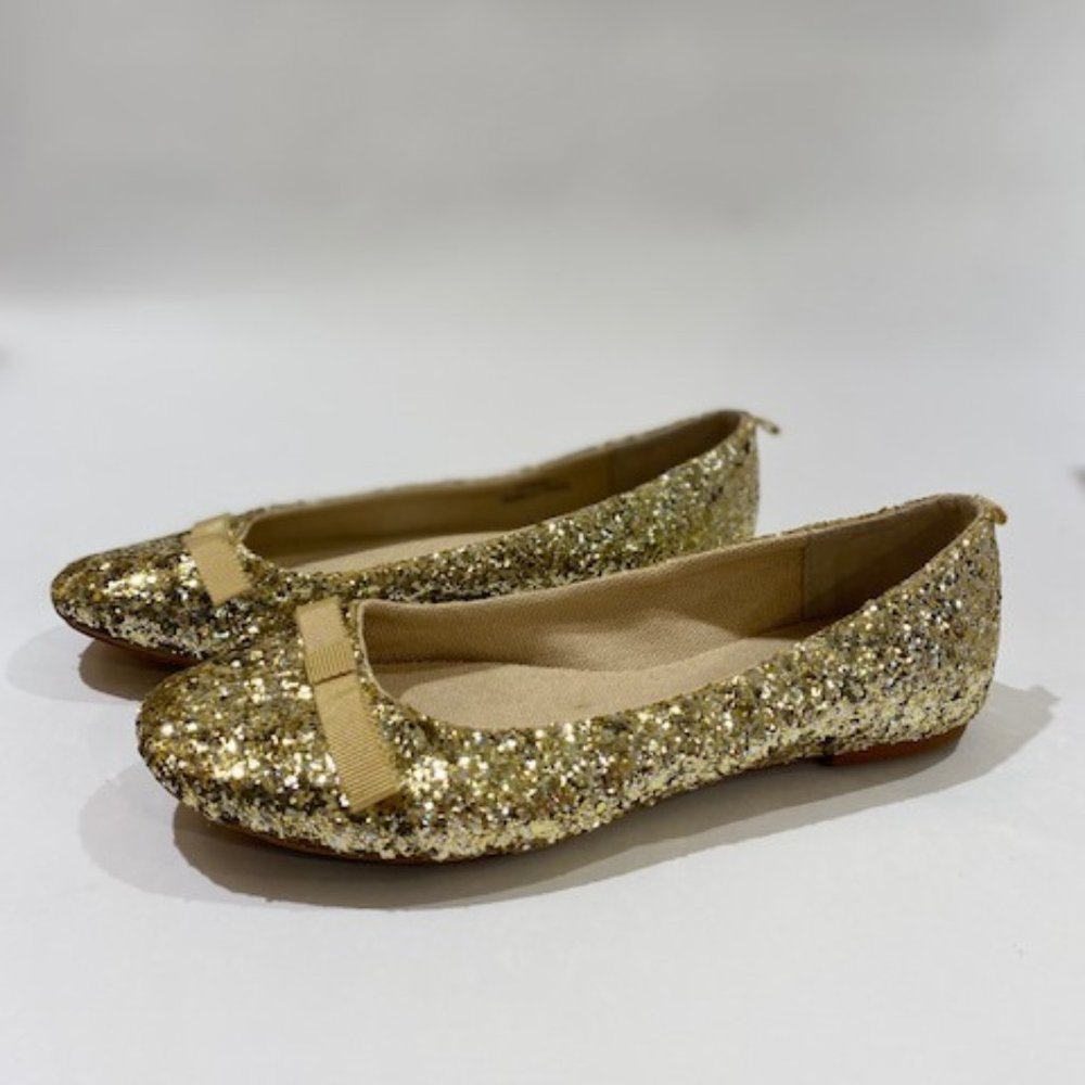 Crewcuts Girls Gold Flats Size 1
